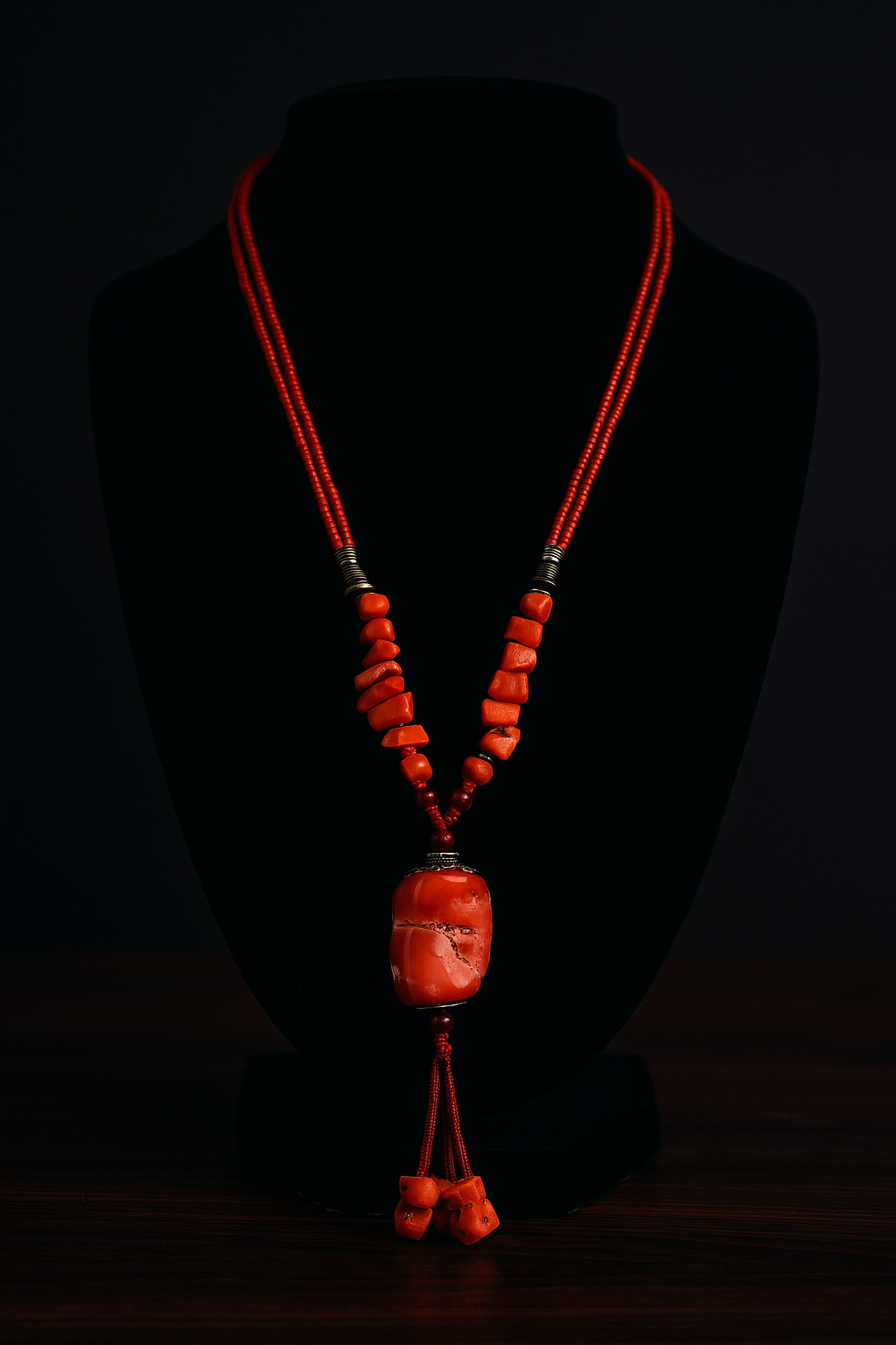 stone red neckless
