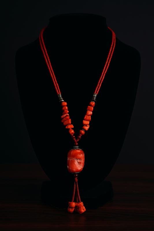 stone red neckless